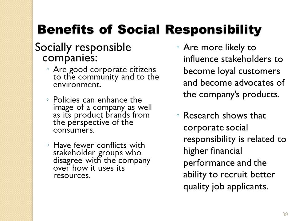 Illustrate the benefits of corporate social